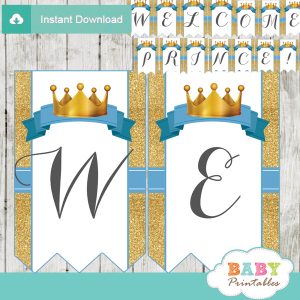 personalized little prince baby shower banner diy