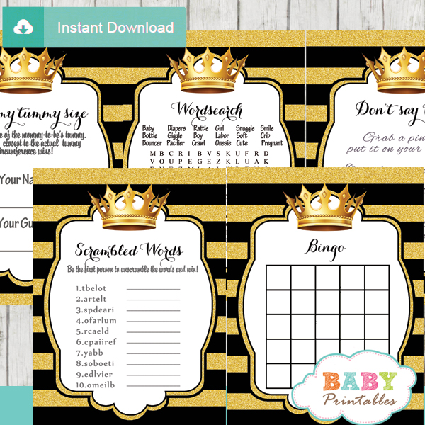 Black and gold little prince hot sale baby shower