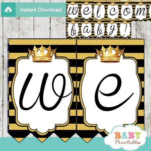 personalized royal themed baby shower banner diy