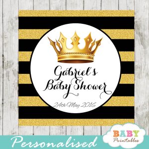 royal themed prince printable baby shower gift tags
