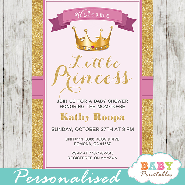 Princess Wishes For Baby Sign and Cards, Pink & Gold Princess Baby Shower  Activity, INSTANT DOWNLOAD -  France