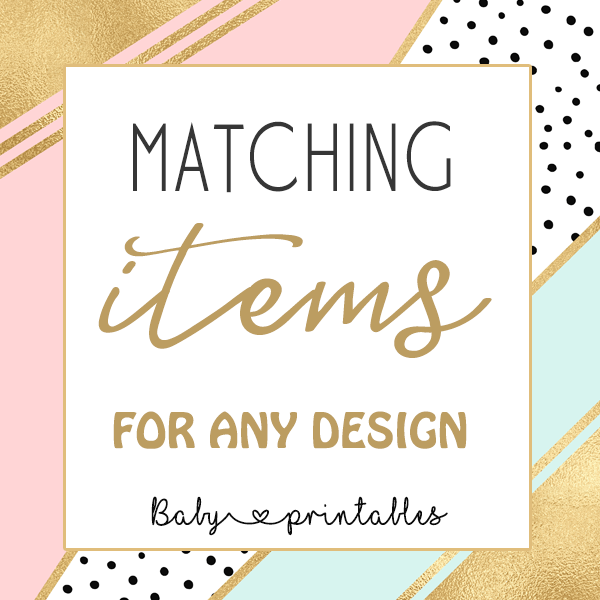 custom baby shower matching items any design printable ideas