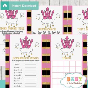 princess themed games to play at a baby shower