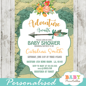 Boho Nursery Wooden Toys Baby Shower Invitations, Gender Neutral - D152