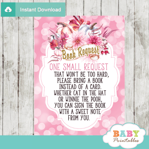 Girl Twinkle Twinkle Little Star Book Request Cards, Pink – D350 - Baby ...