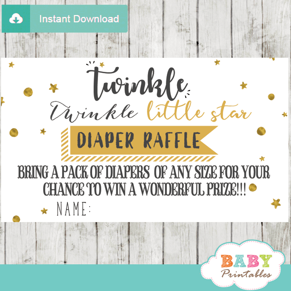 60 Colorful Diaper Raffle Tickets Gender Neutral Baby Shower Game