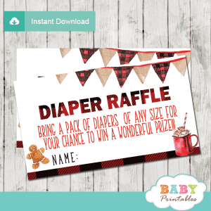 winter wonderland diaper raffle tickets baby it's cold outside baby shower boy holiday christmas