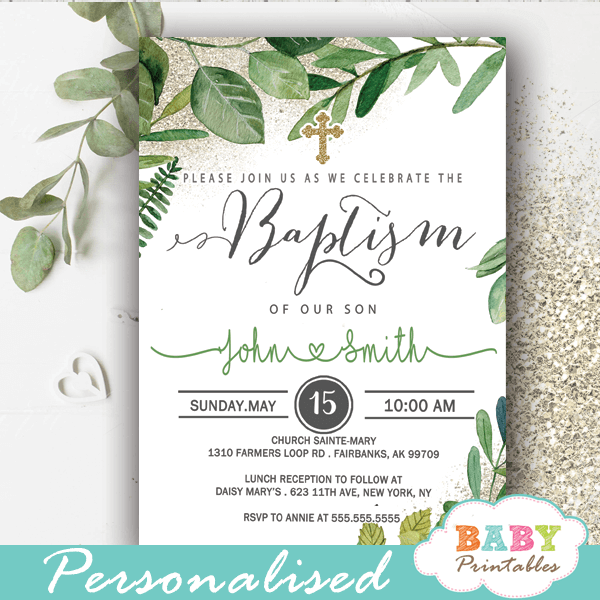 baptism invitations