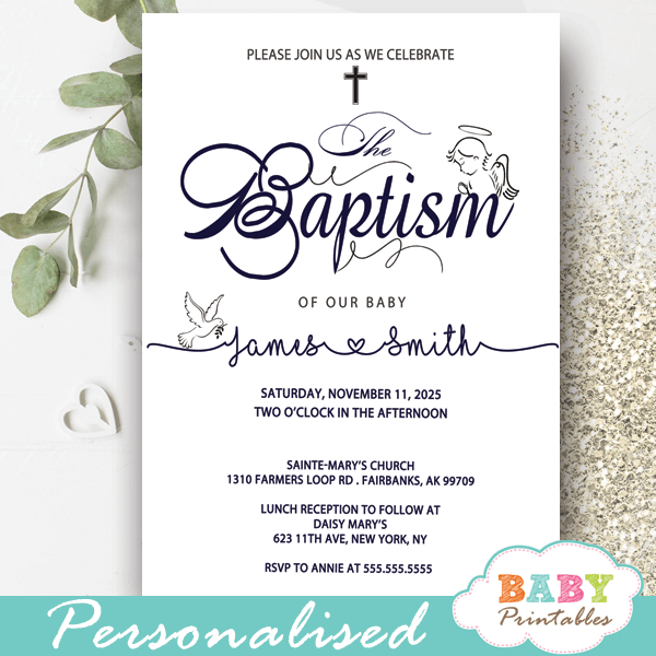 Baptism invitations 2024