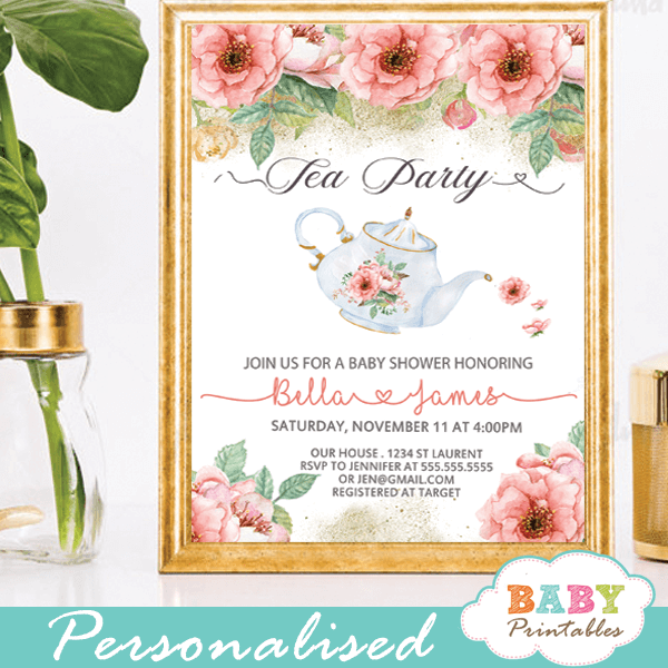 baby tea invitations