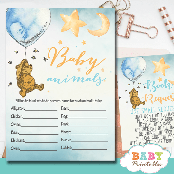 Winnie The Pooh Baby Shower Games D290 Baby Printables