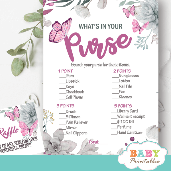 succulent plants butterflies baby shower games pink and gray girl ideas