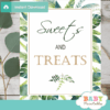 Greenery Tropical Gift Table Sign – D493 - Baby Printables