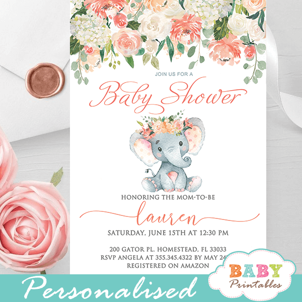 Featured image of post Baby Shower Invitations Elephant Theme Elephantbabyshower com offers adorable elephant baby shower invitations games dfy package and