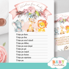 blush pink safari baby shower games wishes for baby jungle animals