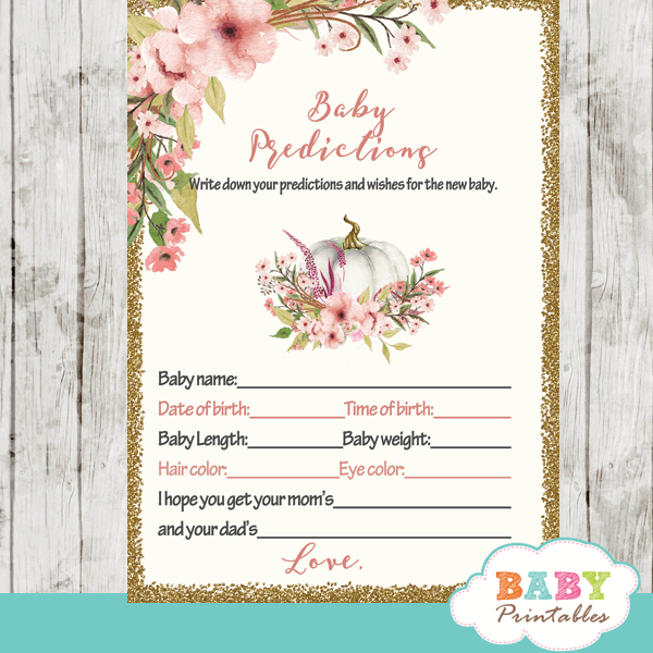 fall in love baby shower games floral blush pink pumpkin