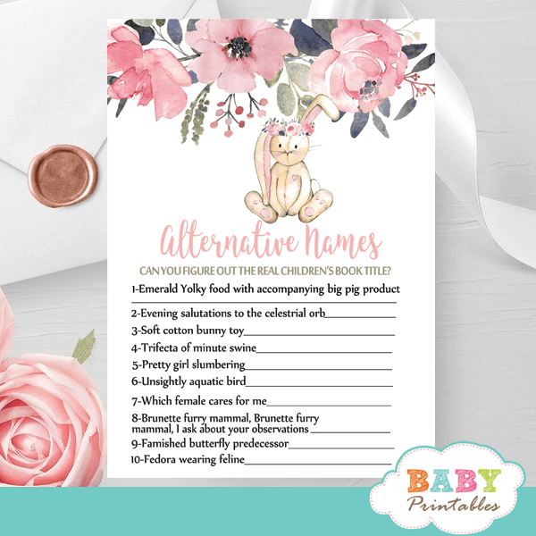 Baby ABC's Baby Shower Game - Owl Baby Shower Theme for Baby Girl