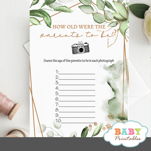 How Old Were the Parents-to-Be Baby Shower Game age guessing
