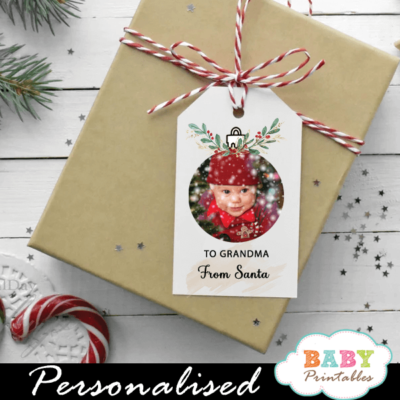 Personalized Winter Holidays Gift Tags with Photo Christmas ideas