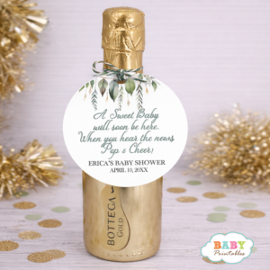 Ready to Pop Baby Shower Tag Greenery Baby Shower Bottle Tag Champagne Favor Tag Baby Shower Eucalyptus Baby Shower Favor Tag Neutral Baby Shower Bottle Label Ready to Pop Favor Printable Baby Shower Mini Bottle Tag Boho Greenery Shower Favor Tag Champagne Tag Baby Shower Decor Modern Baby Shower Favor Tag