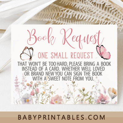 wildflower books for baby request cards
