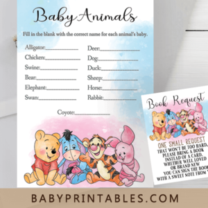 Cute Baby Winnie The Pooh and Friends Baby Shower Games