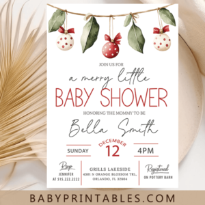 A Merry Little Baby Shower Invitation