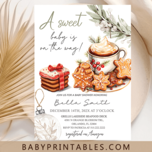 Cookies and Hot Cocoa Baby Sprinkle invitation