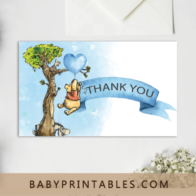 Balloon Winnie The Pooh and Friends Thank You Cards