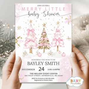 oquette baby shower invitation coquette bow baby shower invite pink bow baby shower invitation coquette Christmas baby shower coquette aesthetic baby shower invite