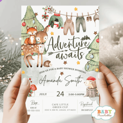 woodland winter baby shower winter woodland baby shower ideas woodland Christmas baby shower