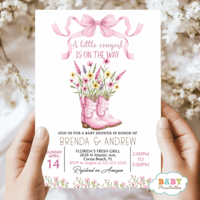 western baby shower bows