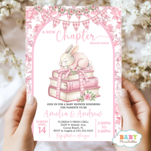 rabbit baby shower pink spring baby shower girl rustic floral baby shower elegant baby shower girl baby shower invite floral blush pink baby shower