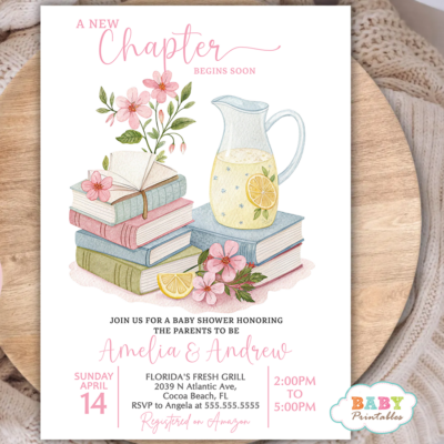 Storybook Baby Shower Invitations boy book theme