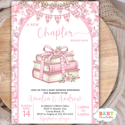 Storybook Baby Shower Invitations boy book theme