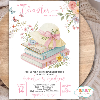 Storybook Baby Shower Invitations boy book theme