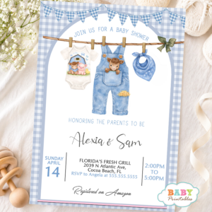 Farm Baby Shower Invitation, Little Farmer Baby Shower Invite, Red Truck Baby Shower, Farm Animals Baby Shower Printable, Barnyard Baby Shower Invite