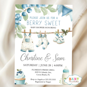 blueberry baby shower blueberry invitation blueberry baby invite blueberry shower theme blueberry party invite blueberry baby girl blueberry baby boy little blueberry baby baby shower invite baby shower printable printable baby invite fruit baby shower summer baby shower